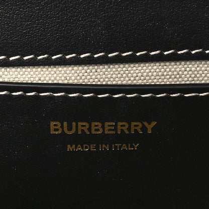 Burberry Canvas Horseferry Print Note Crossbody Bag Grey Black 5 of 7