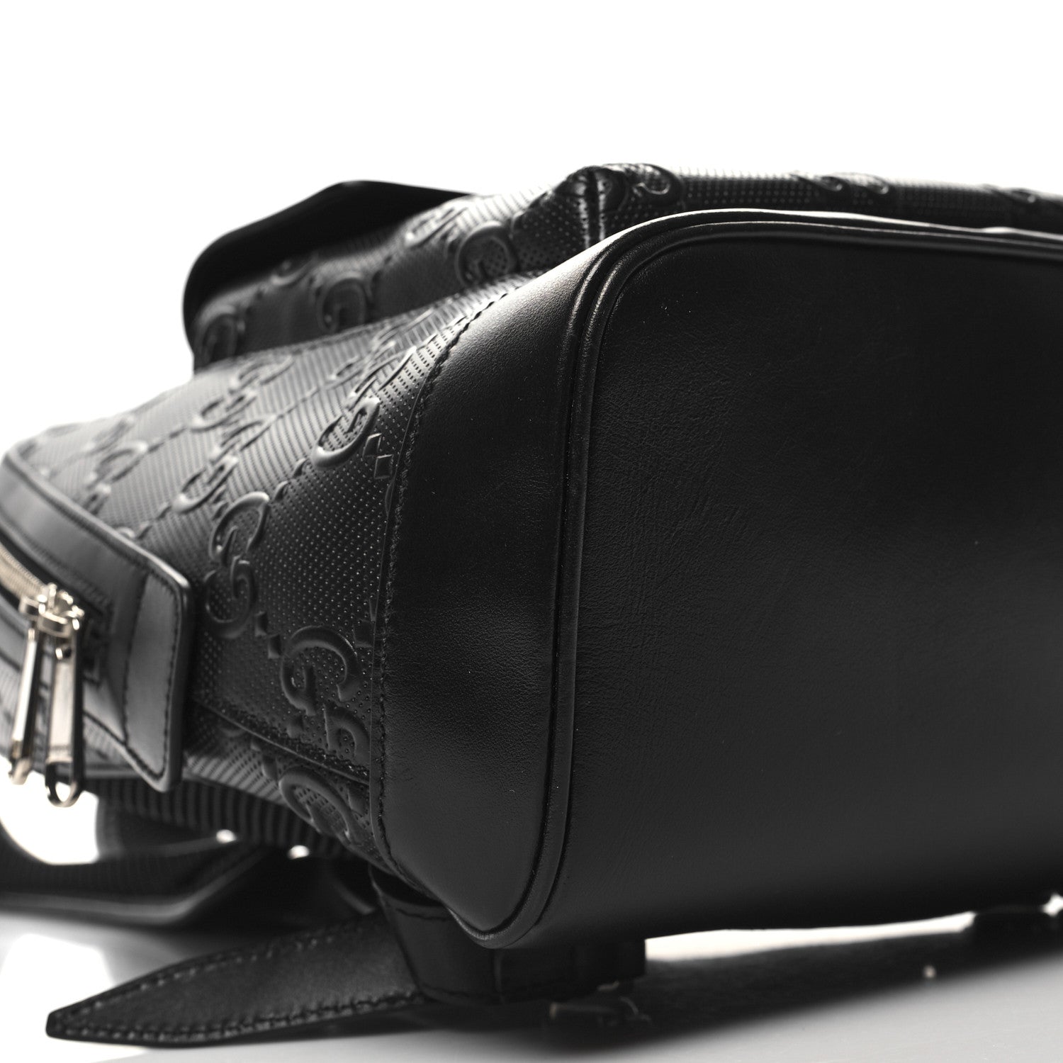 Gucci Calfskin GG Tennis Embossed Backpack Black 9 of 10