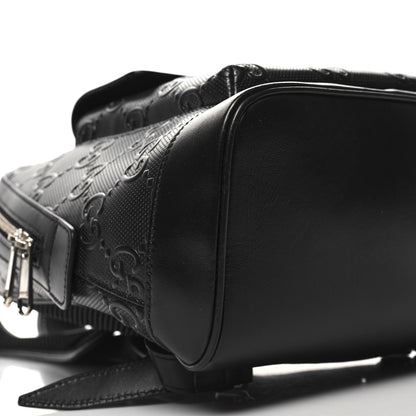 Gucci Calfskin GG Tennis Embossed Backpack Black 9 of 10