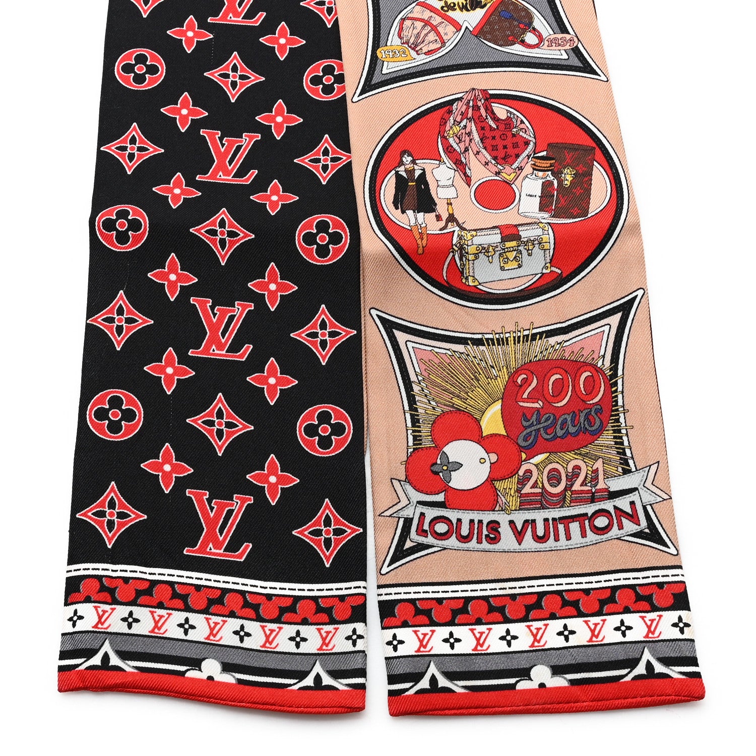 Louis Vuitton Silk Monogram Louis In A Comic Bandeau 2 of 3