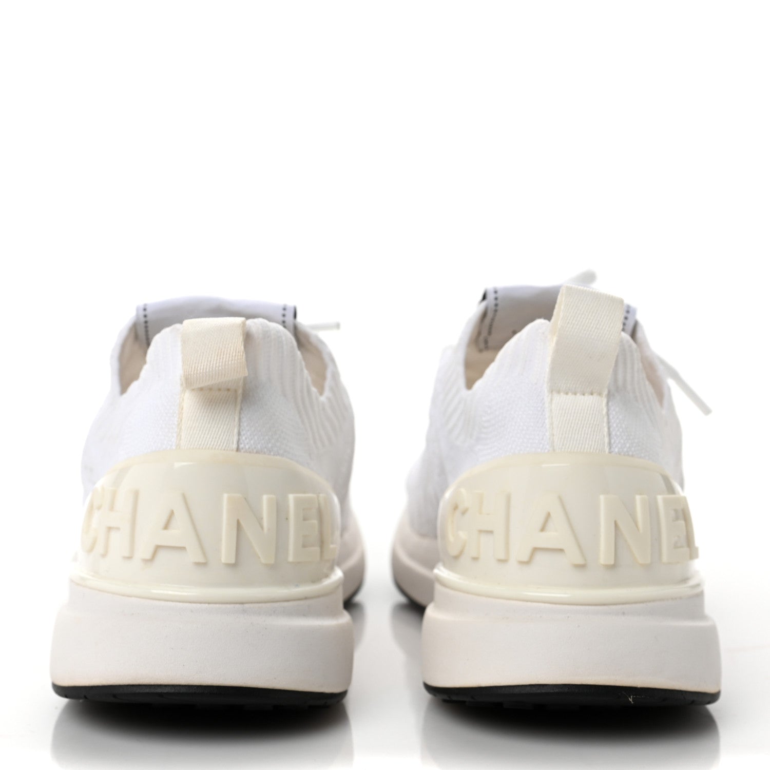 Chanel Fabric Logo Sneakers 38 White 5 of 10