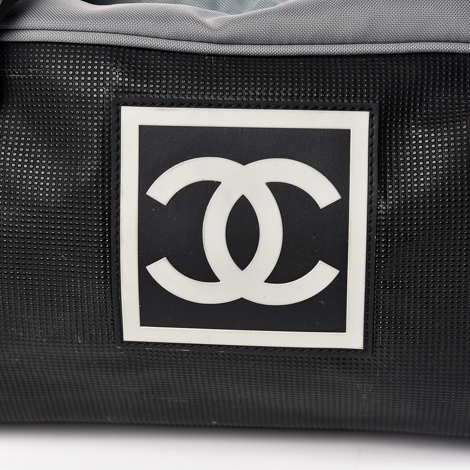 Chanel Nylon Sport Logo Duffel Black Blue 13 of 16