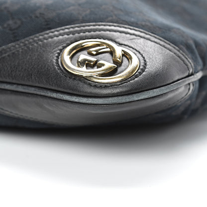 Gucci Monogram Medium New Britt Hobo Black 9 of 18