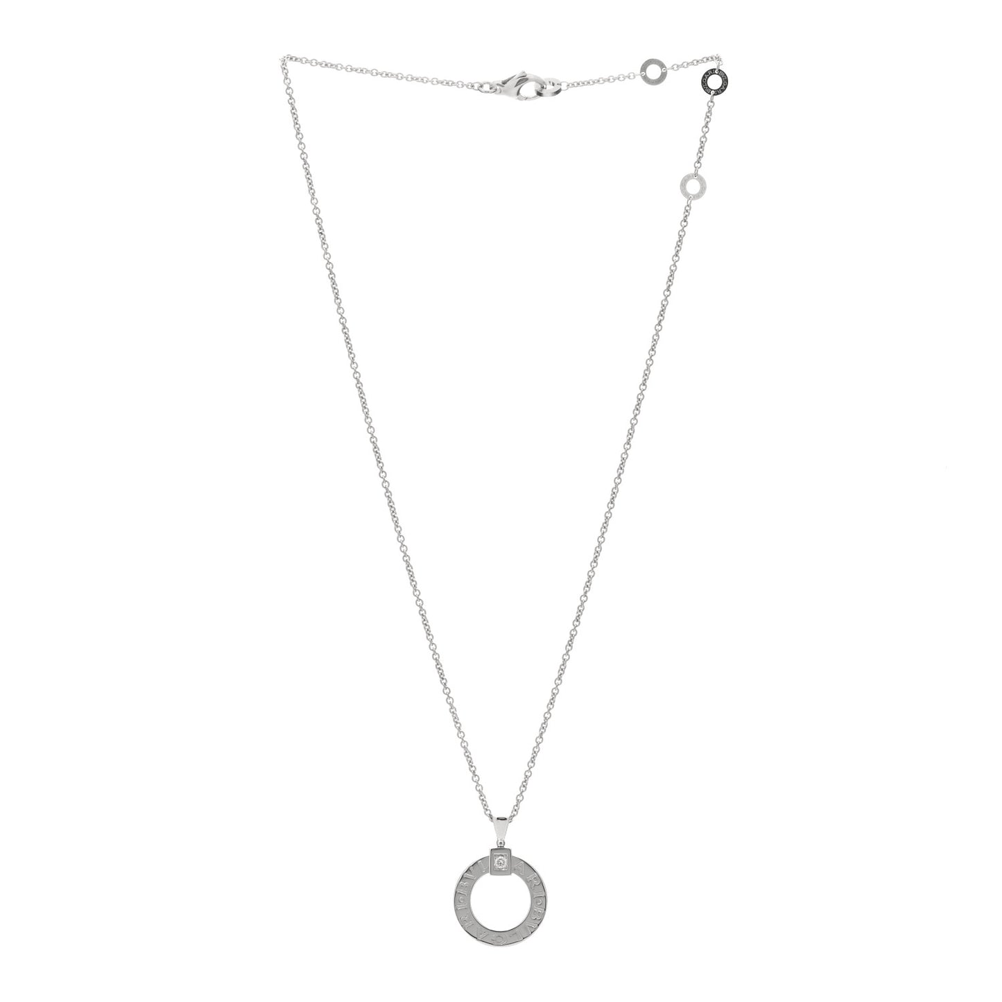 18K White Gold Diamond BVLGARI BVLGARI Pendant Necklace
