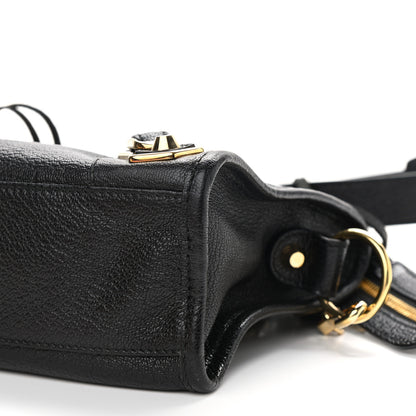 Balenciaga Chevre Gold Metallic Edge Hardware Mini City Black 11 of 11