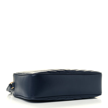Saint Laurent Calfskin Matelasse Monogram Lou Camera Bag Deep Marine 4 of 10