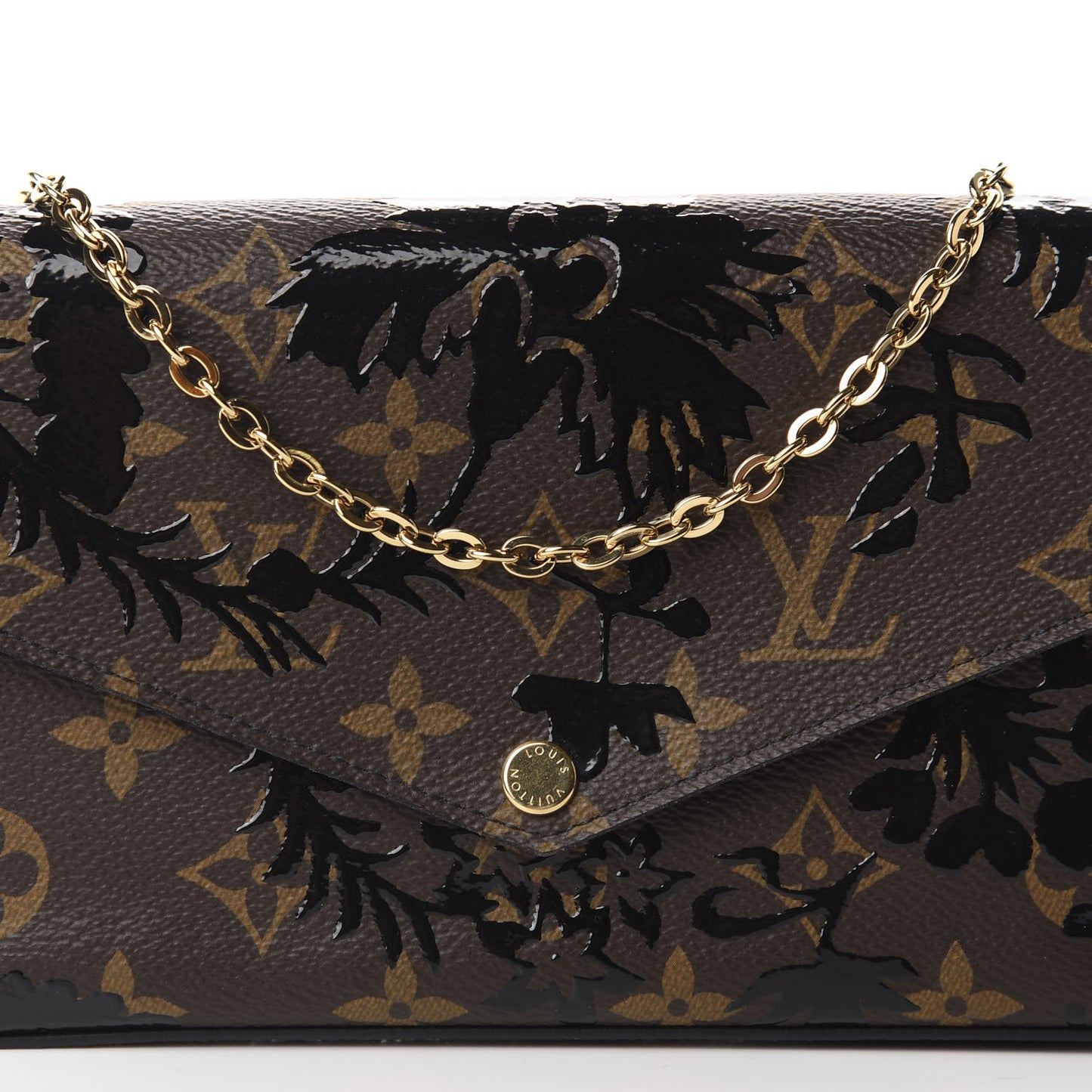 Monogram Blossom Pochette Felicie Chain Wallet Black