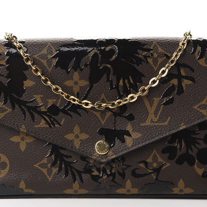 Louis Vuitton Monogram Blossom Pochette Felicie Chain Wallet Black 10 of 10