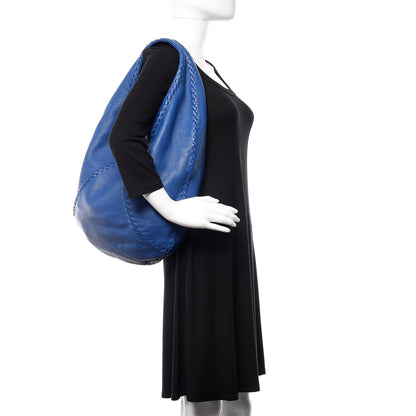 Bottega Veneta Cervo Deerskin Large Hobo Signal Blue 2 of 9