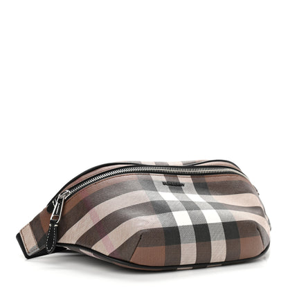 Burberry E-canvas Check Bum Bag Dark Birch Brown 4 of 9