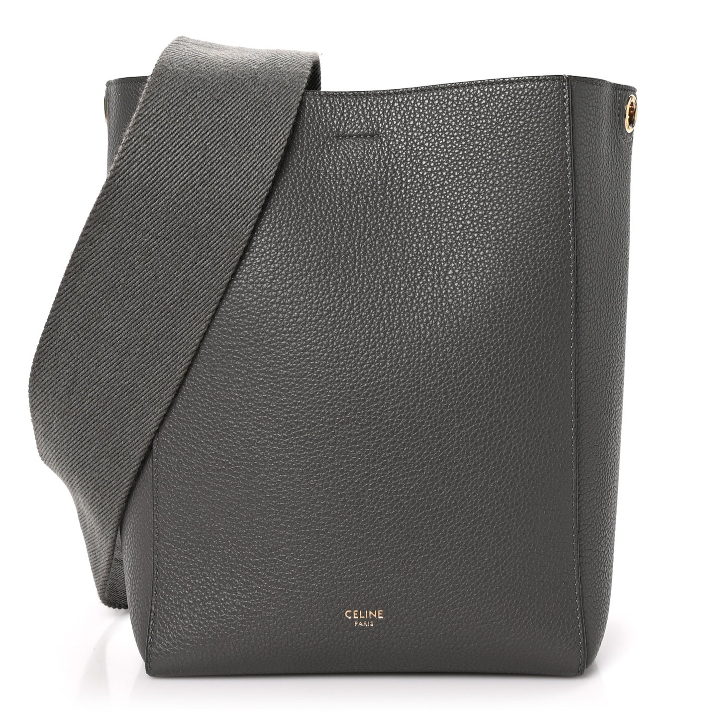 Soft Grained Calfskin Small Sangle Bucket Bag Kohl