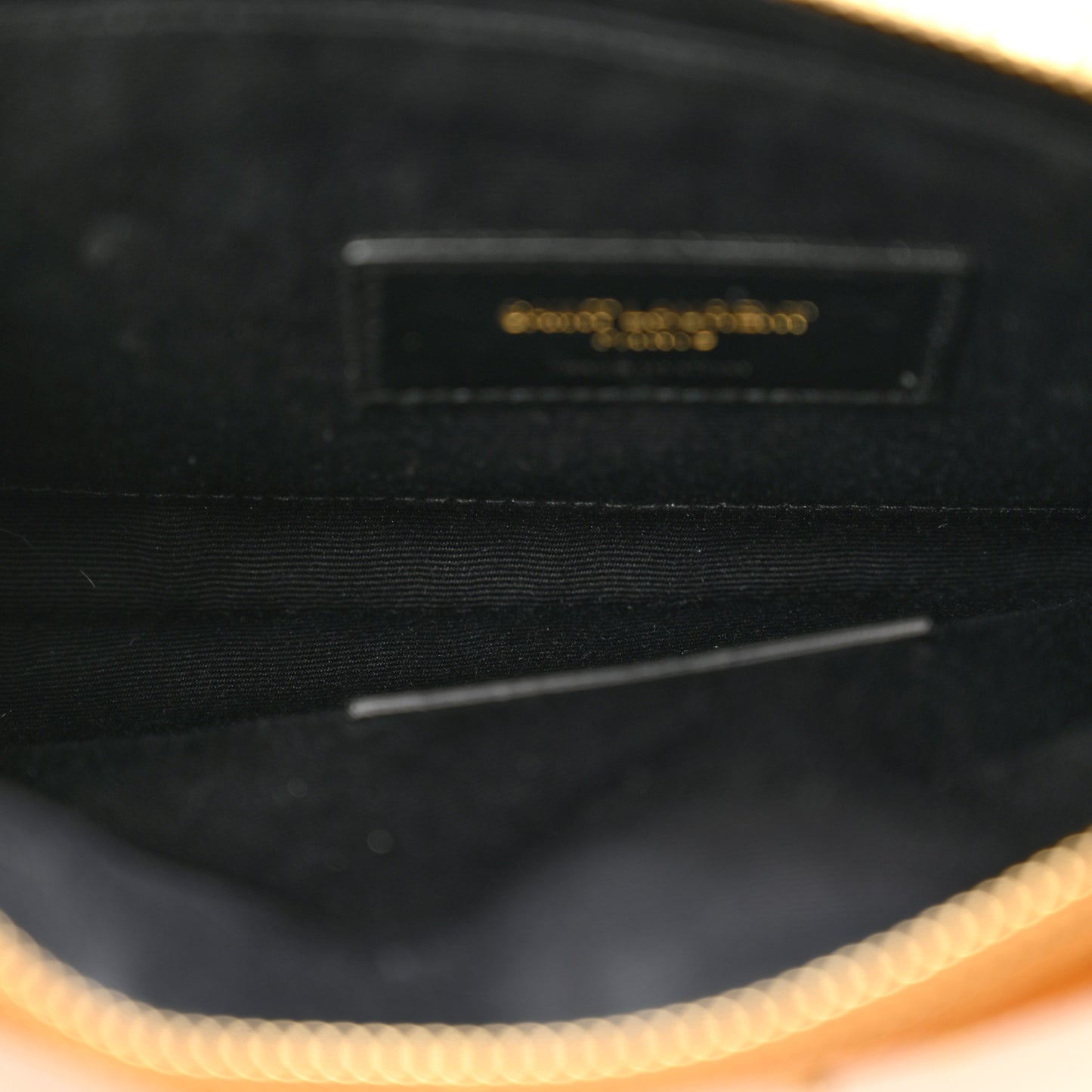 Grain De Poudre Chevron Monogram Large Bill Pouch Senape Yellow