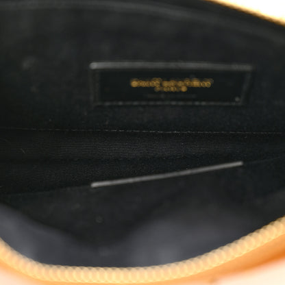 Saint Laurent Grain De Poudre Chevron Monogram Large Bill Pouch Senape Yellow 5 of 14