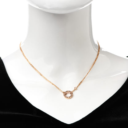 Cartier 18K Pink Gold 2 Diamond LOVE Necklace 2 of 8