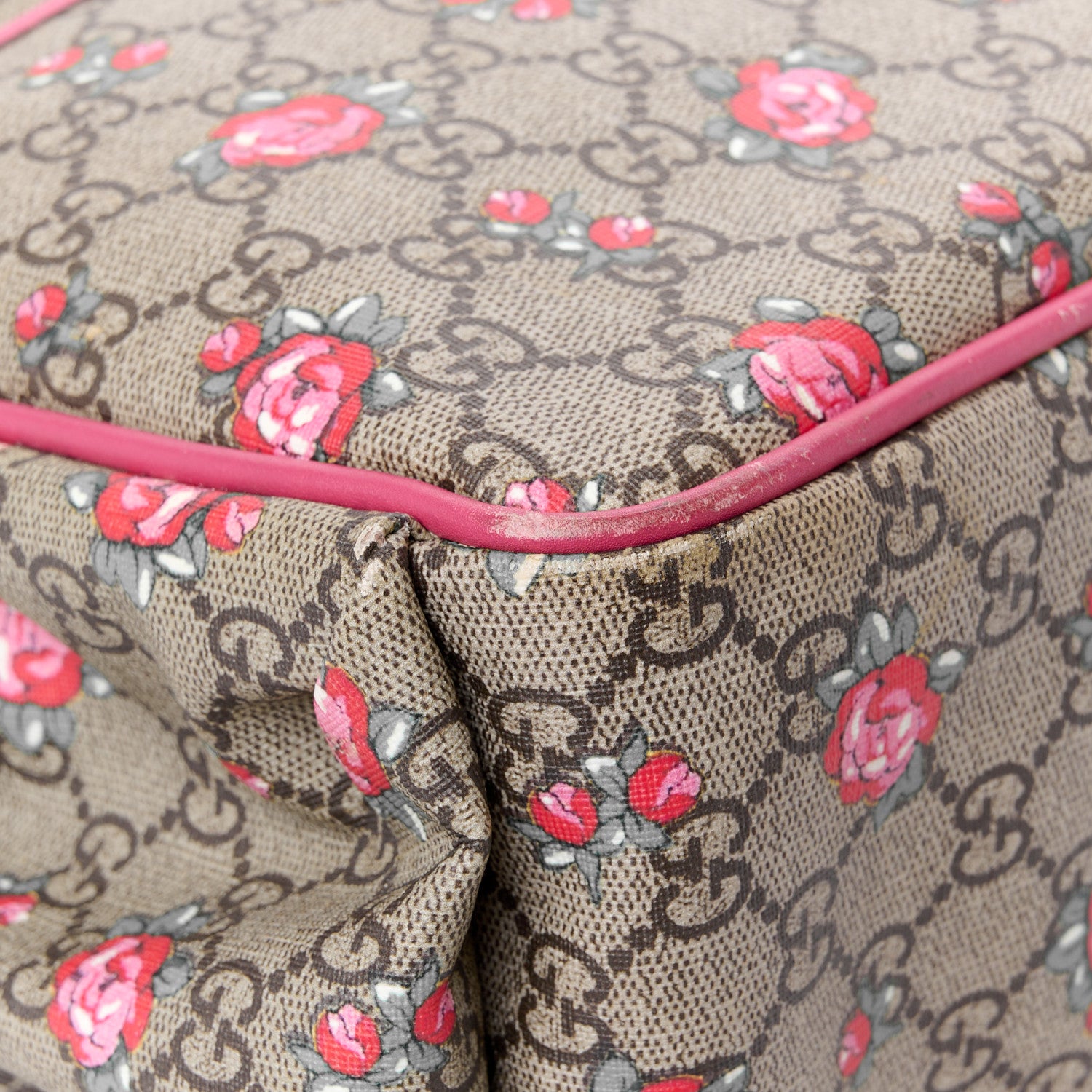 Gucci GG Supreme Monogram Rose Bud Diaper Bag Pink 11 of 14