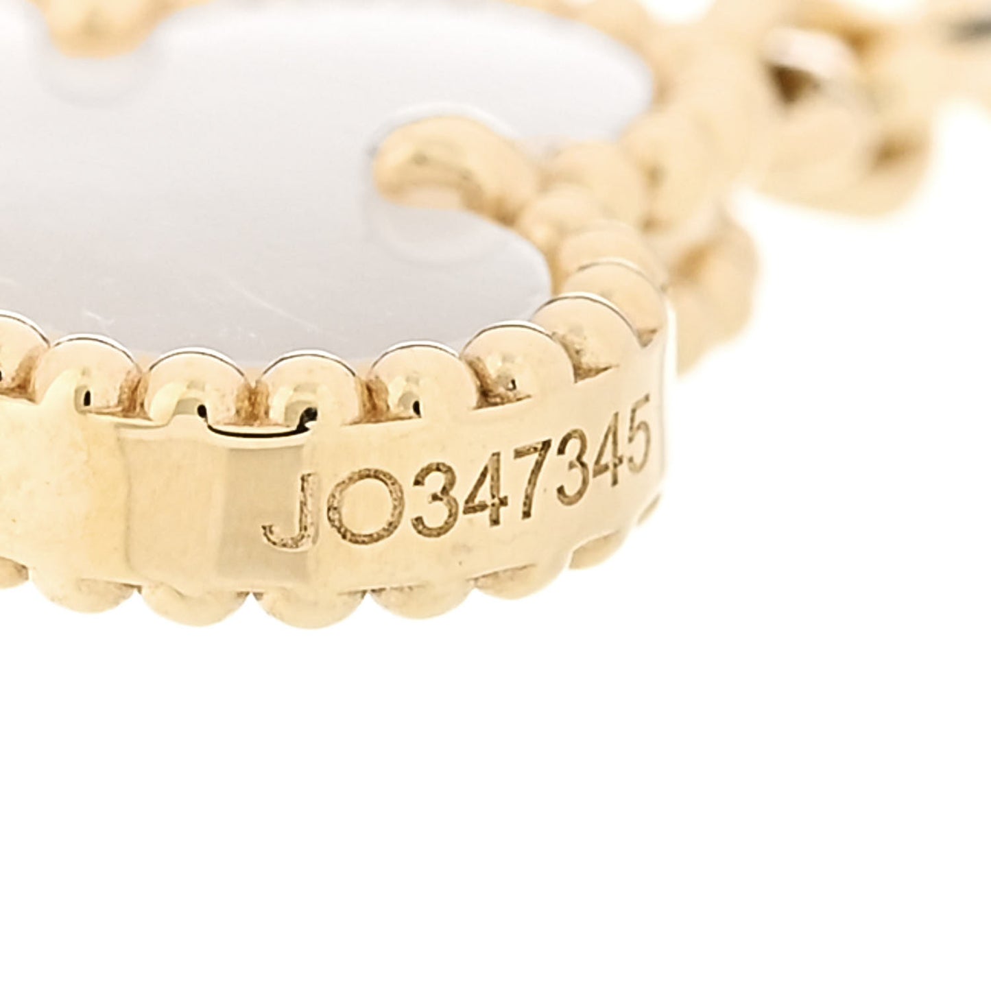 18K Yellow Gold Mother of Pearl 5 Motifs Vintage Alhambra Bracelet