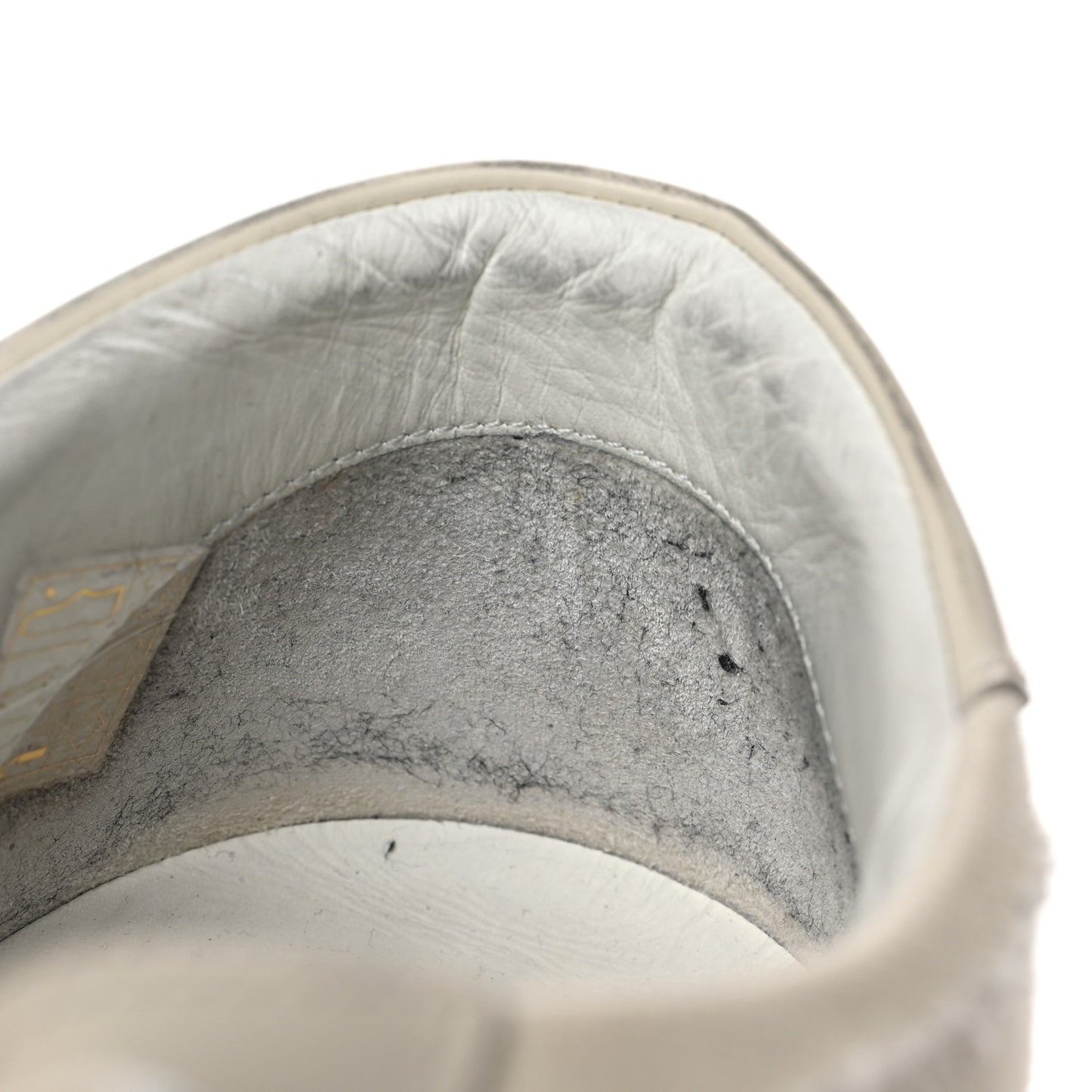 Distressed Canvas Court Classic Sneakers 41 Panna