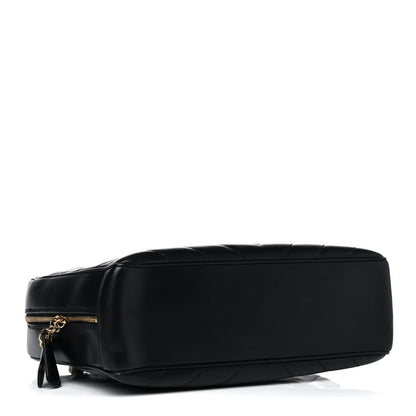Chanel Lambskin Chevron Quilted Camera Case Black 4 of 15