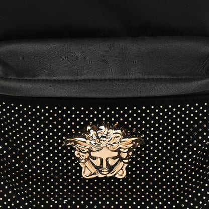 Versace Nylon Goatskin Studded Palazzo Medusa Backpack Black 8 of 11