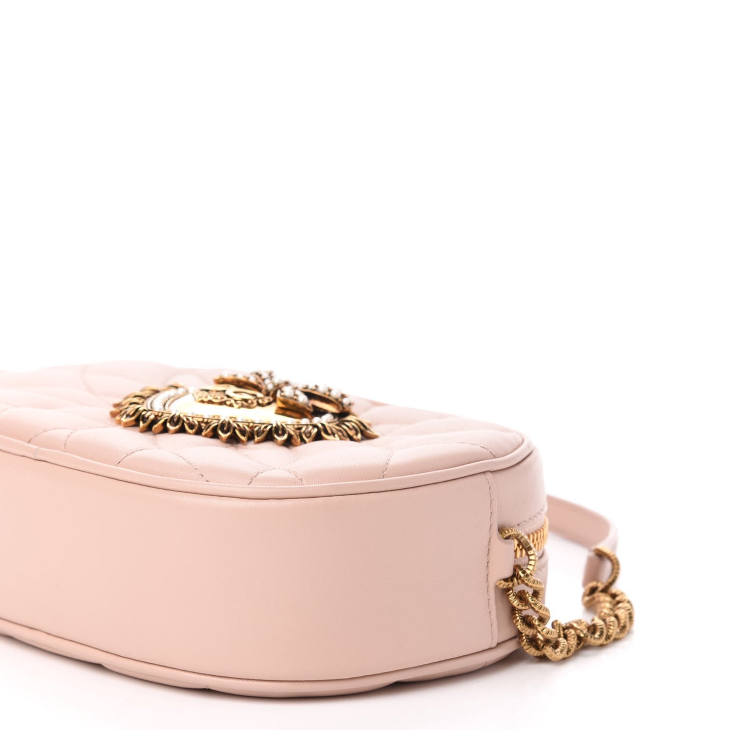 Calfskin Devotion Crossbody Bag Pale Pink