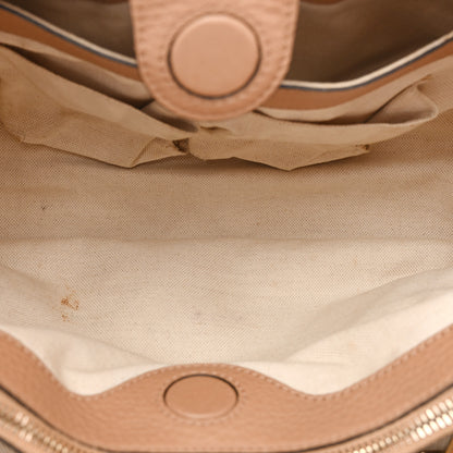 Gucci Pebbled Calfskin Medium Bamboo Shopper Tote Camelia 5 of 16