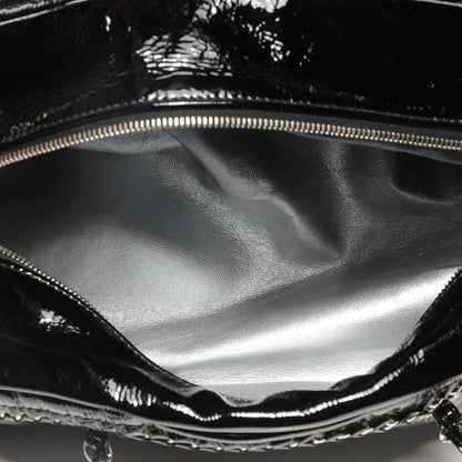 Chanel Patent Luxe Ligne Medium Bowler Black 7 of 8