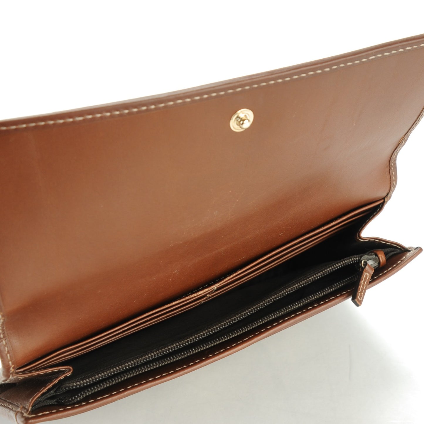 GG Plus Monogram Joy Continental Flap Wallet Beige Ebony Cuir