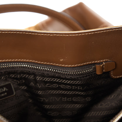 Prada Tessuto Nylon Saffiano Tote Cammello 6 of 9