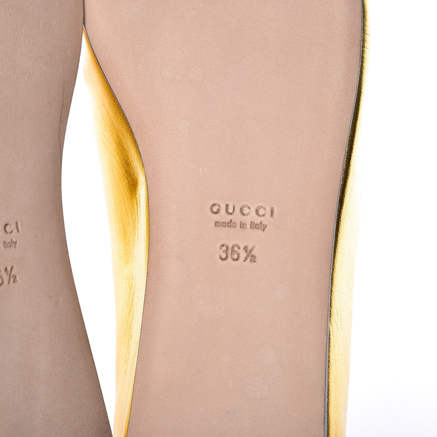 Metallic Nappa Patent Hannelore Detachable Platform Sandals 36.5 Gold