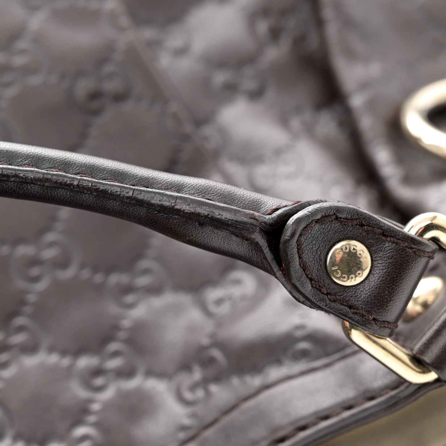 Guccissima Medium Sukey Tote Chocolate