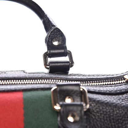 Gucci Calfskin Vintage Web Medium Boston Black 14 of 19