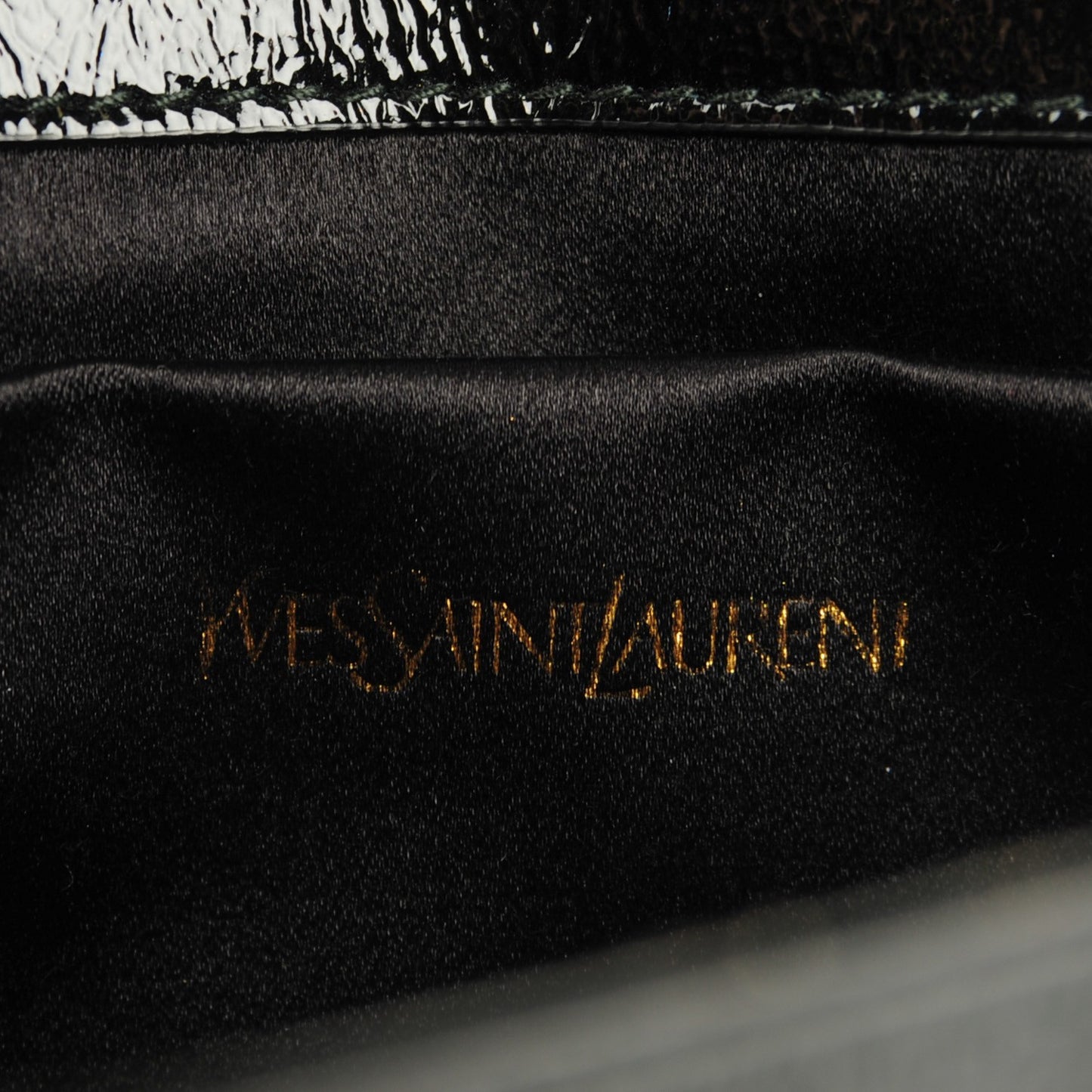 Textured Patent Monogram Large Belle De Jour Clutch Black