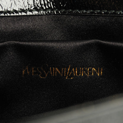 Saint Laurent Textured Patent Monogram Large Belle De Jour Clutch Black 7 of 7