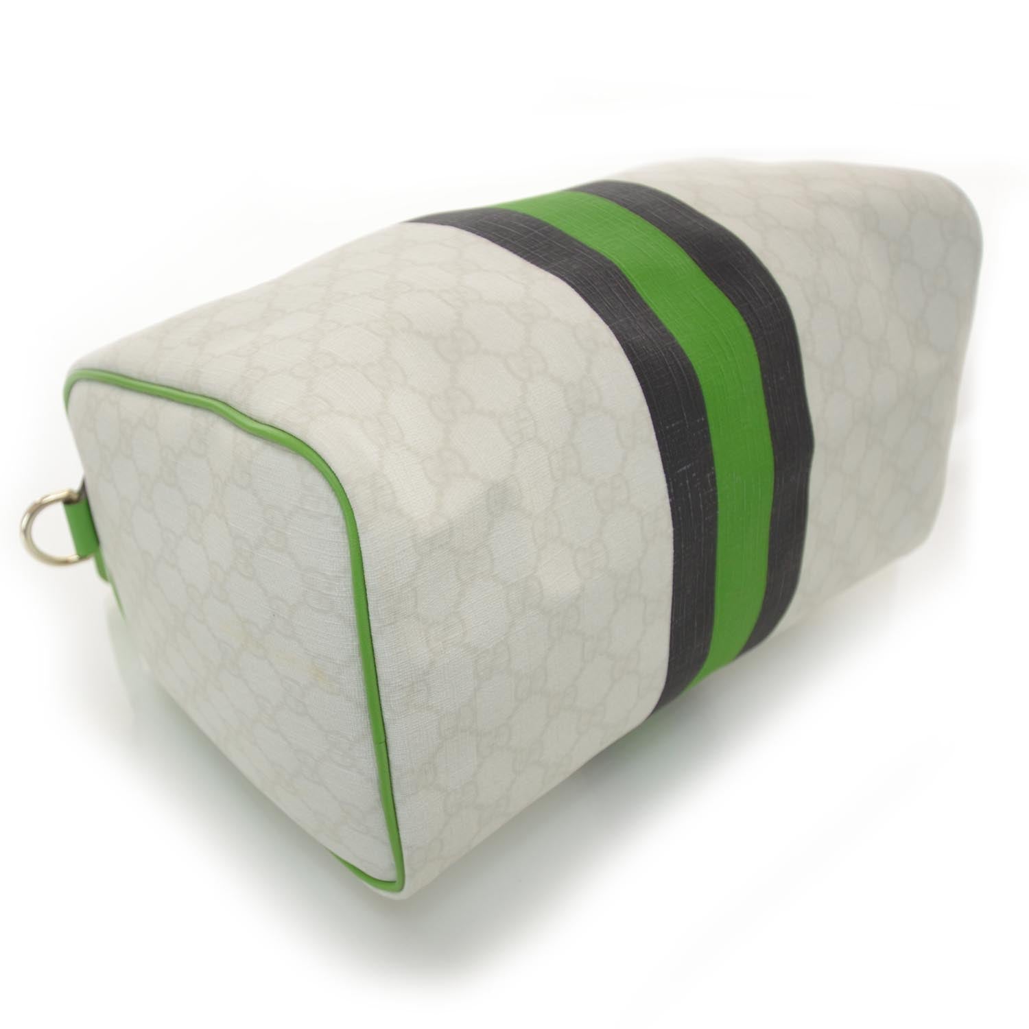 Gucci GG Plus Monogram Web Stripe Medium Joy Boston Green 4 of 8