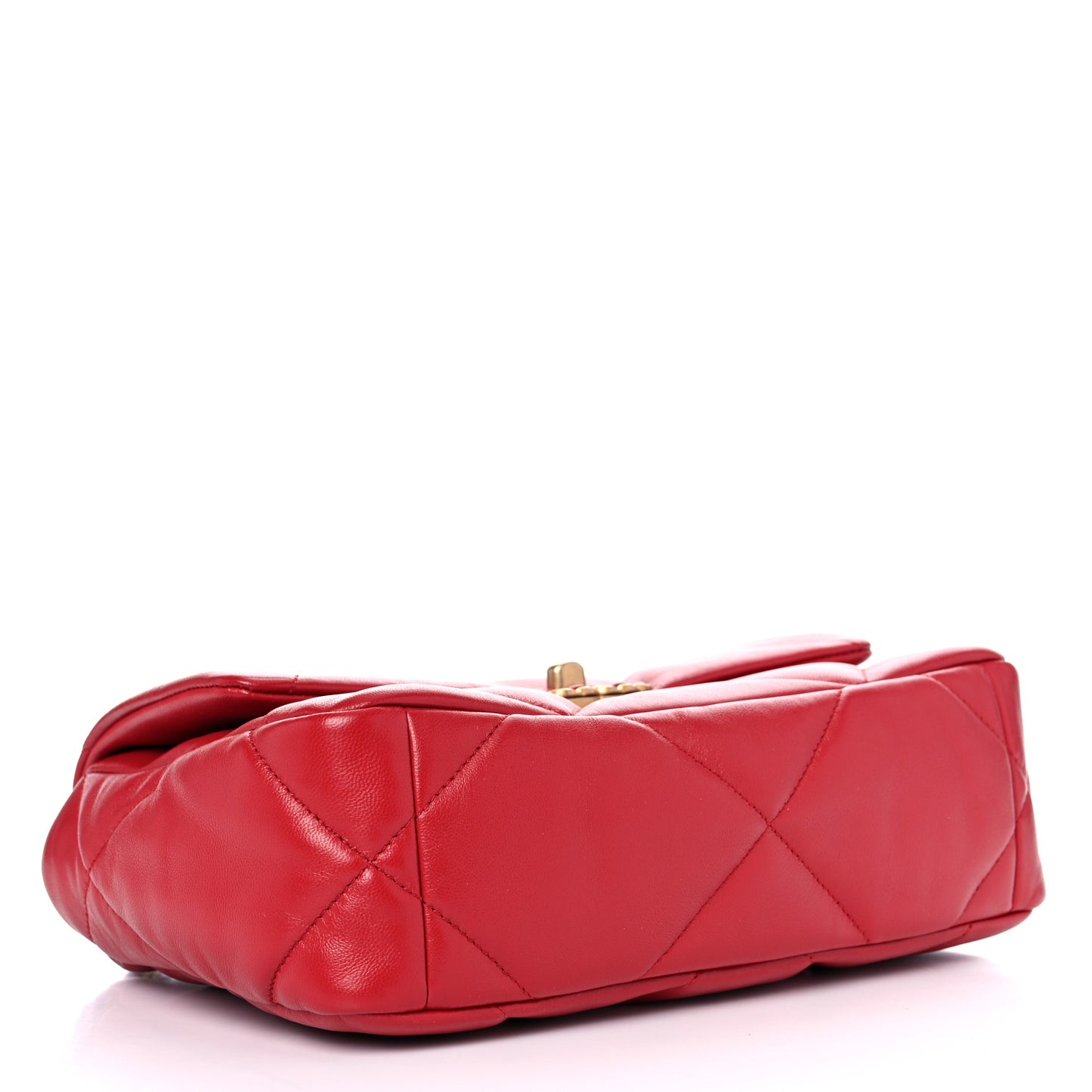 Lambskin Quilted Medium Chanel 19 Flap Red