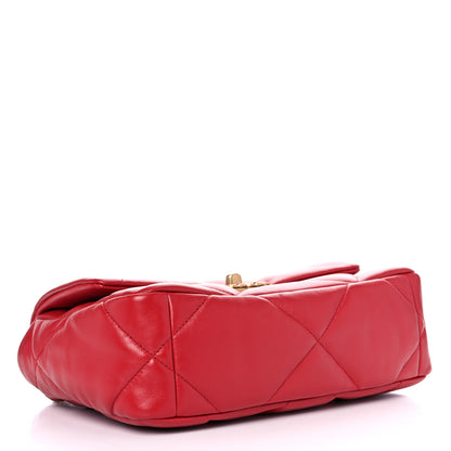 Chanel Lambskin Quilted Medium Chanel 19 Flap Red 4 of 10
