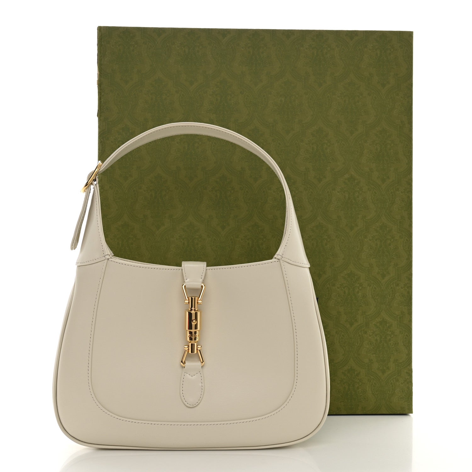 Gucci Boarded Dyana Lux Calfskin Small Jackie 1961 Hobo Mystic White 13 of 13