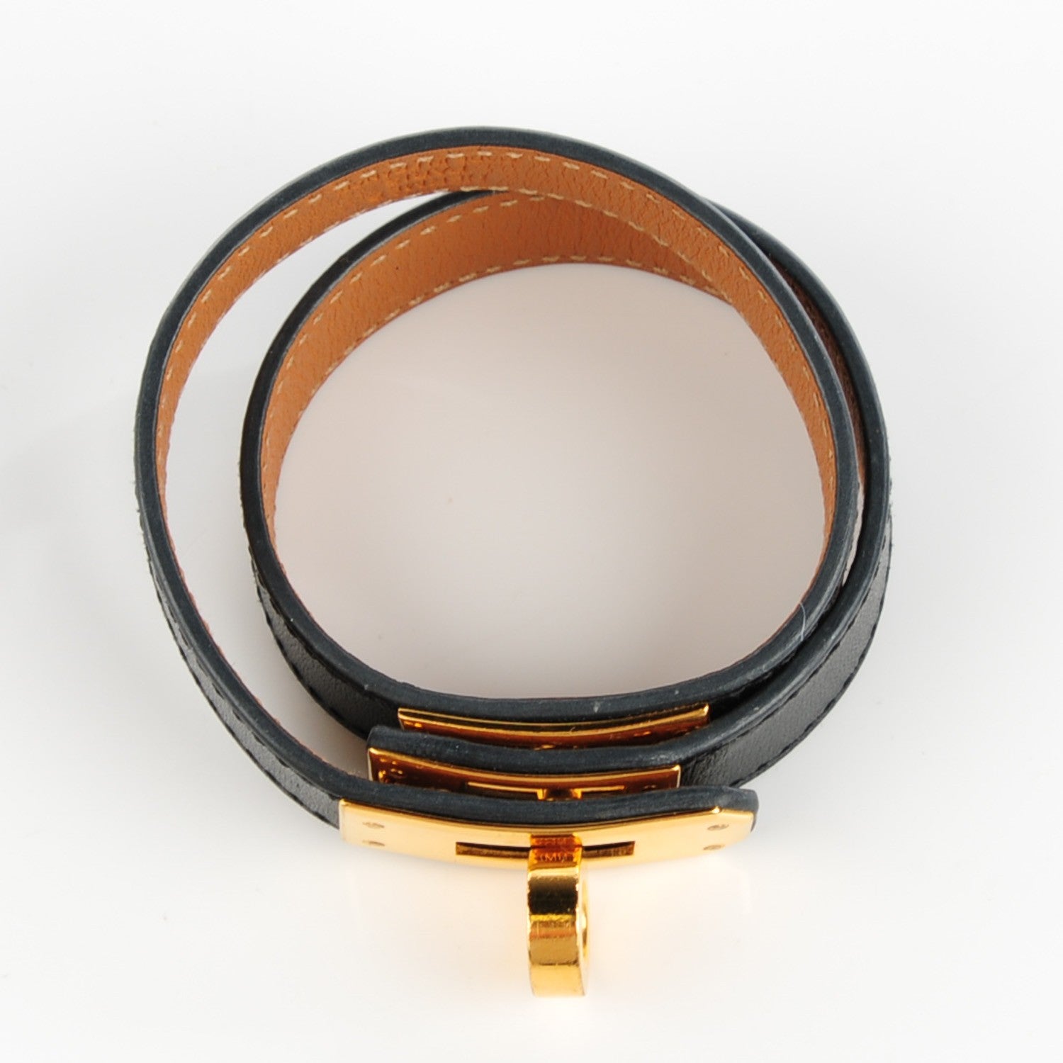 Hermes Chamonix Kelly Double Tour Bracelet S Black 3 of 8