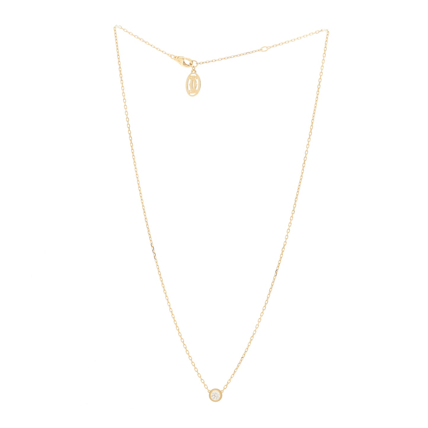 18K Yellow Gold Diamond LM D'Amour Pendant Necklace