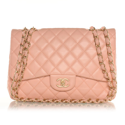 Chanel Lambskin Jumbo Single Flap Pink 1 of 8