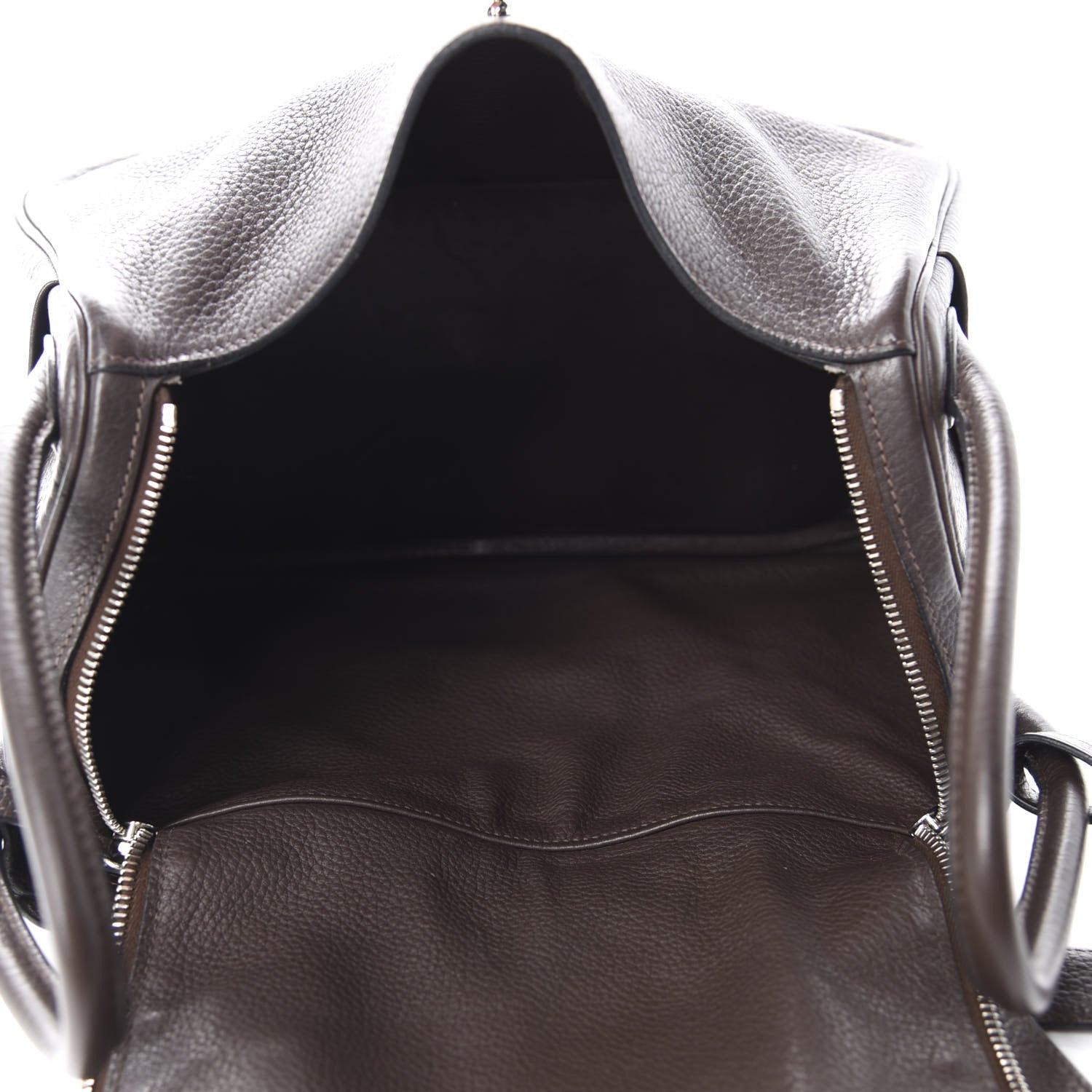 Hermes Taurillon Clemence Lindy 30 Chocolate 5 of 10
