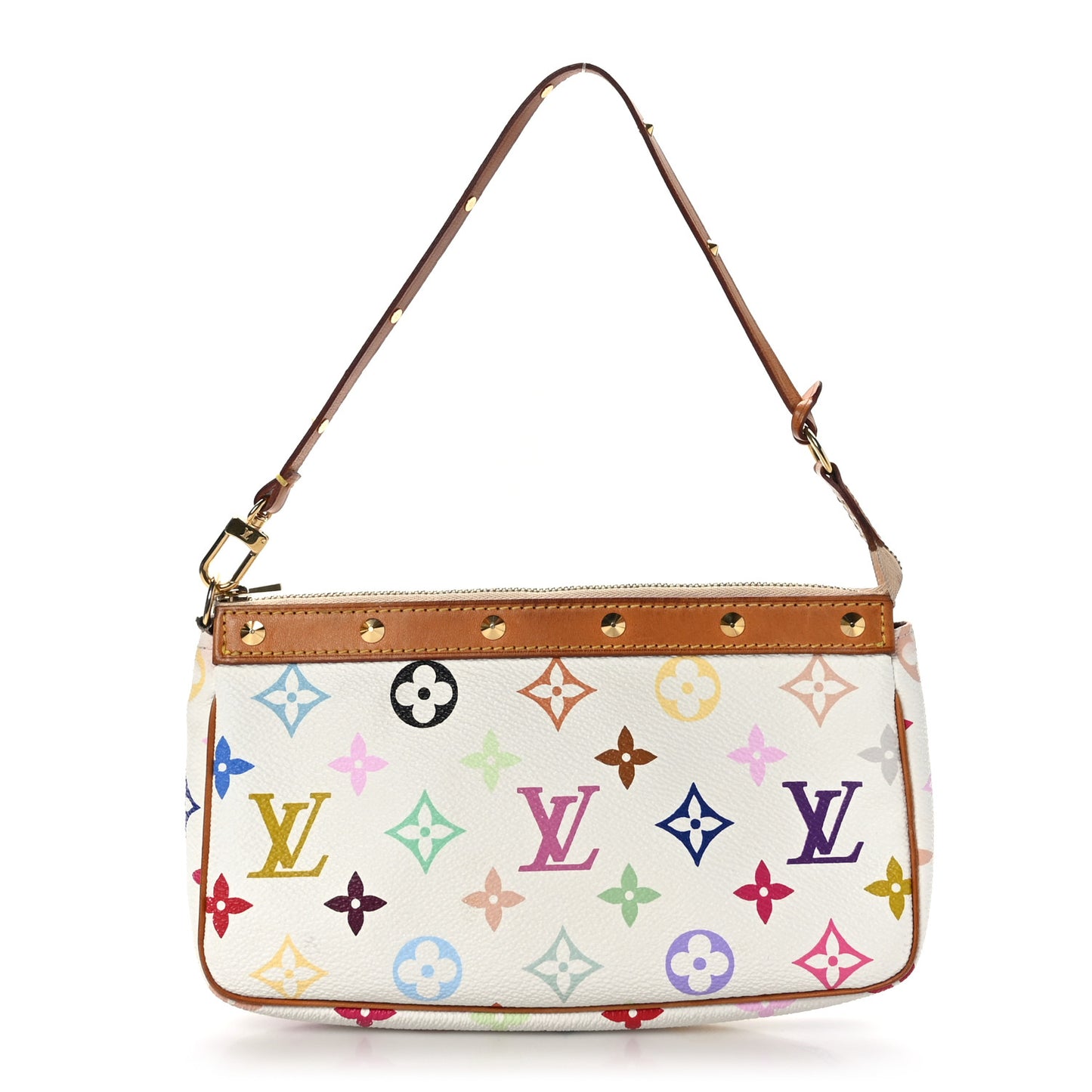 Monogram Multicolor Pochette Accessories White