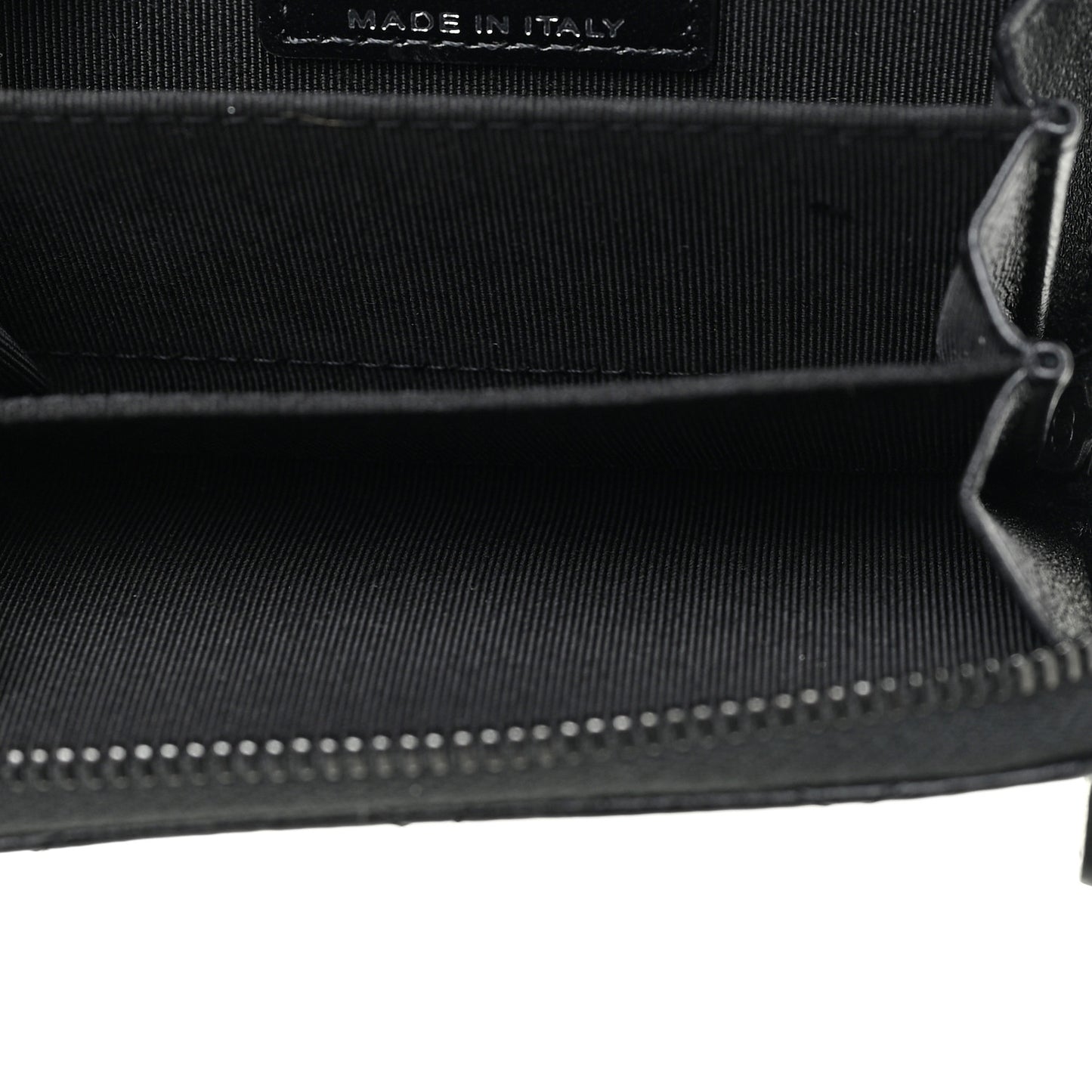 Lambskin Quilted Zip Coin Purse So Black