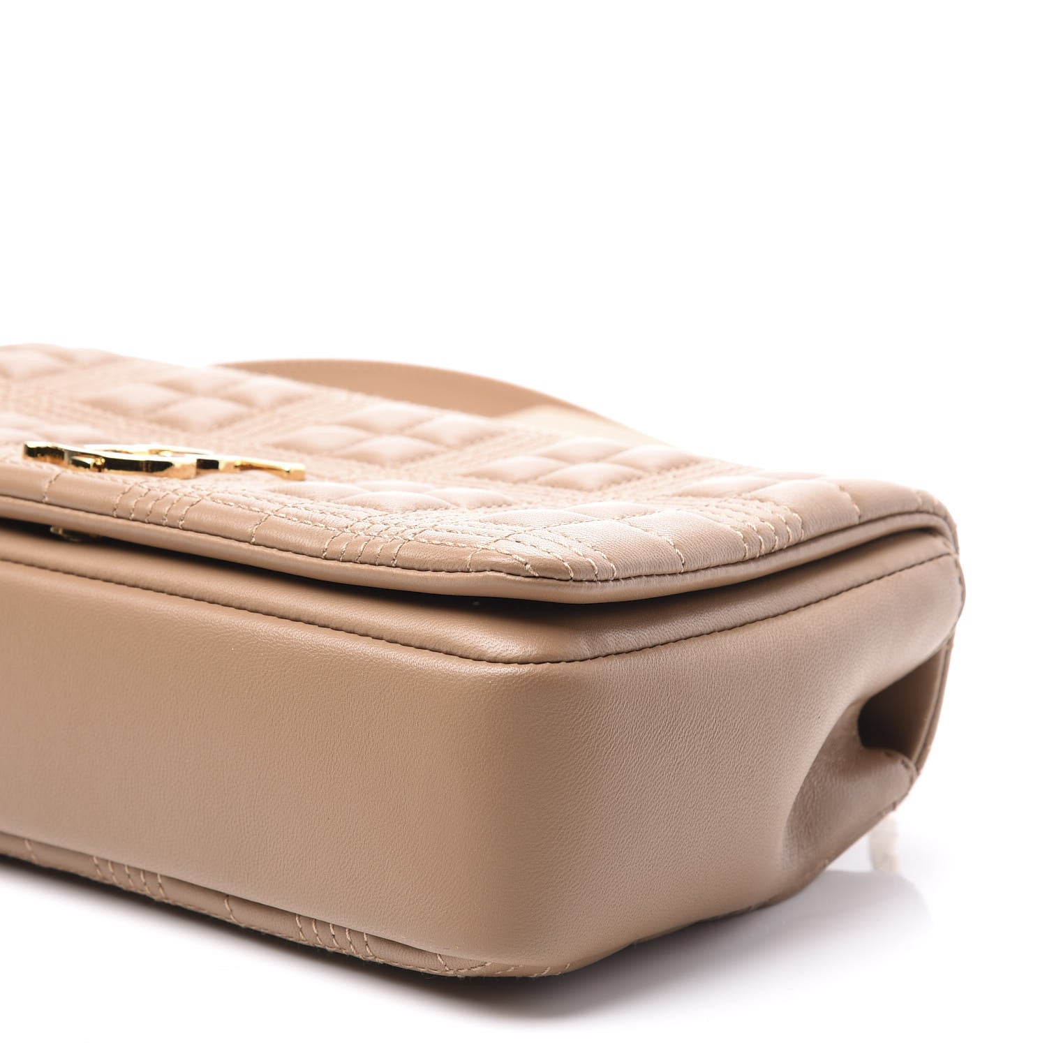 Burberry Lambskin Quilted Small Lola Bag Camel 7 of 10