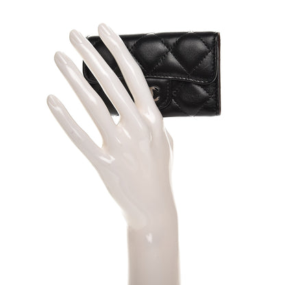 Chanel Lambskin Quilted 6 Key Holder Black 2 of 9