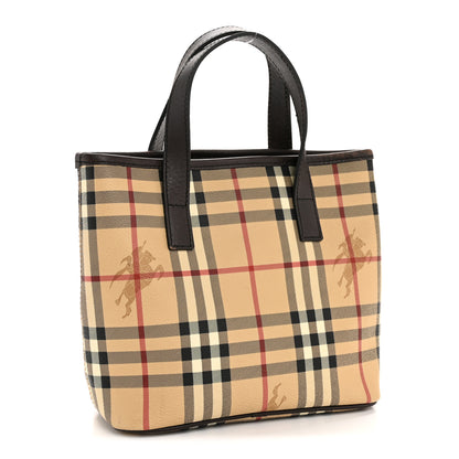 Burberry Haymarket Check Small Tote Chocolate 3 of 3