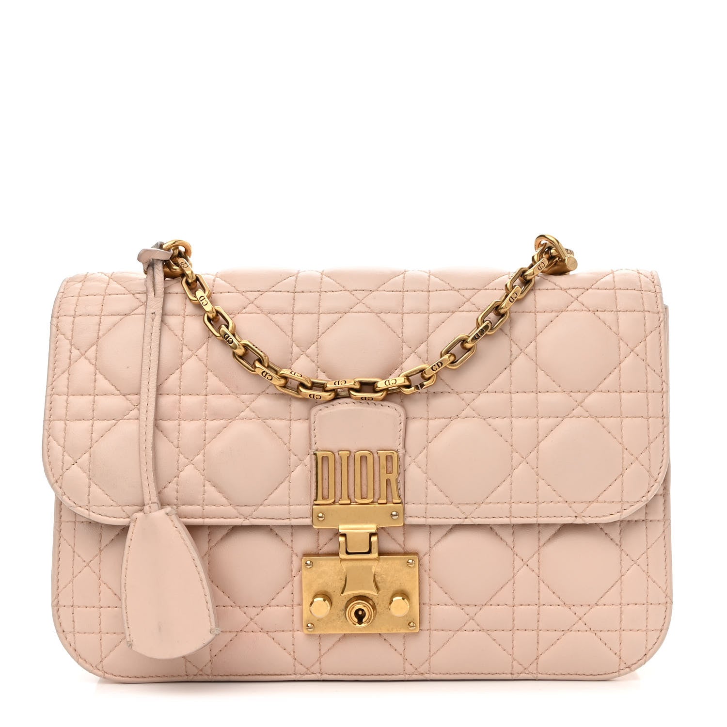 Christian Dior Lambskin Cannage Large Dioraddict Flap Rose Poudre 1 of 11
