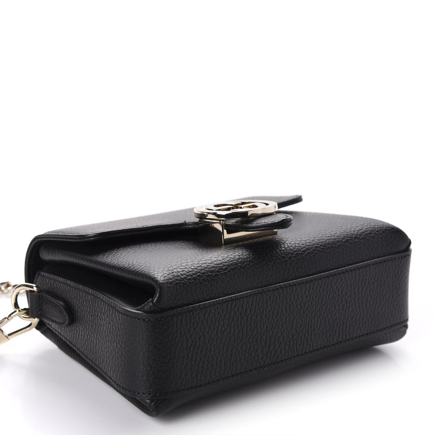 Dollar Calfskin Interlocking G Crossbody Bag Black