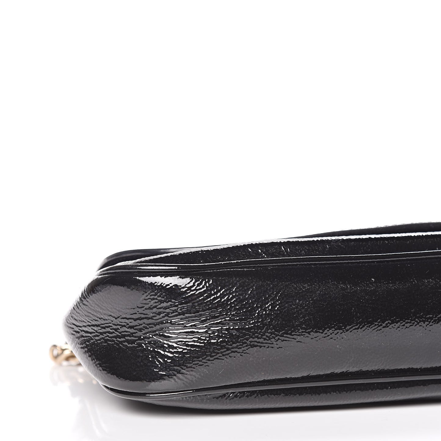 Patent Medium Soho Flap Crossbody Black