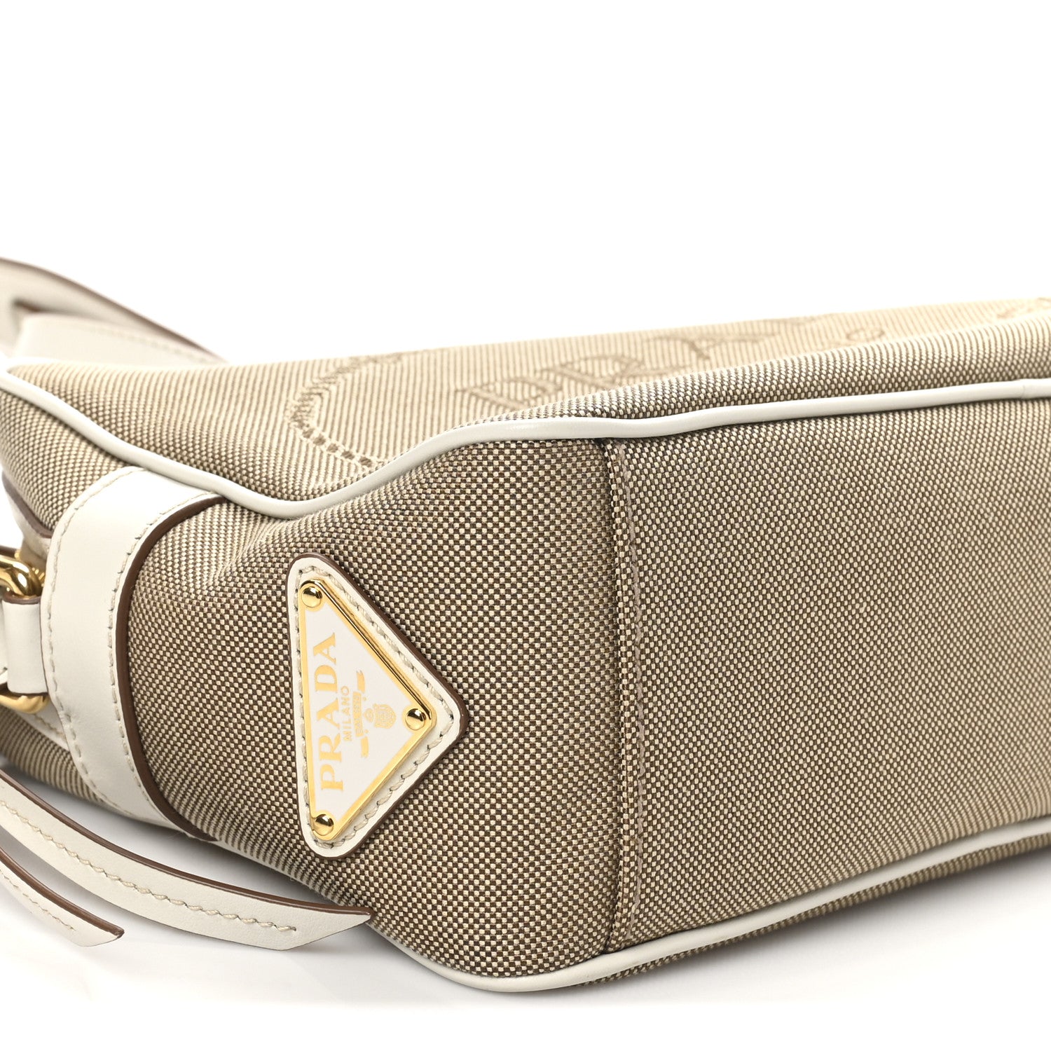Prada Jacquard Logo Camera Bag Corda Talco 8 of 9
